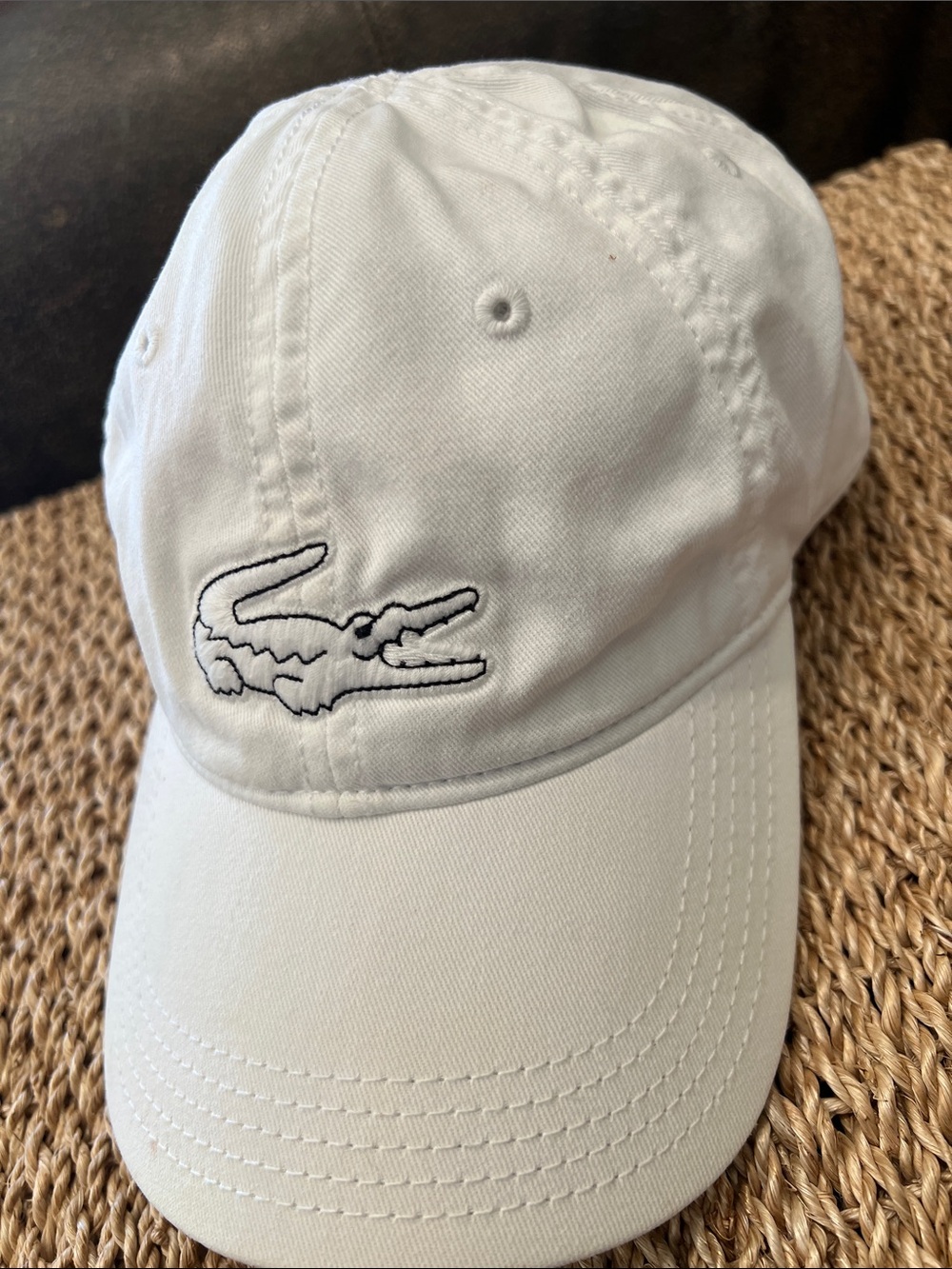 Vintage Lacoste F5336 5336 White Cotton Baseball Cap Crocodile Logo – Used